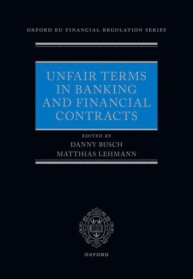 bokomslag Unfair Terms in Banking and Financial Contracts