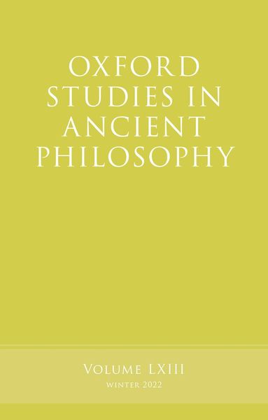 Rachana Kamtekar - Oxford Studies in Ancient Philosophy, Volume 63, Inbunden