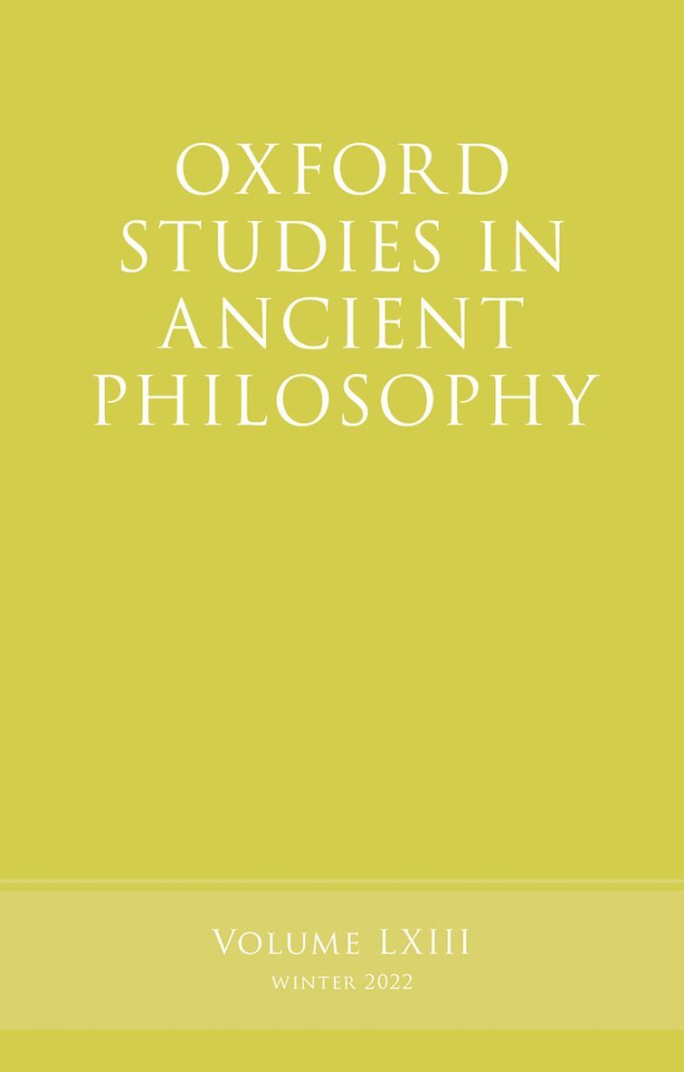 Oxford Studies in Ancient Philosophy 1