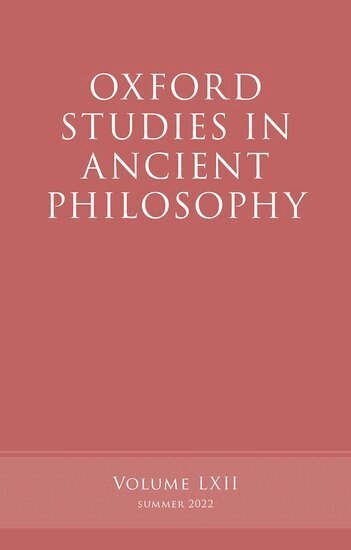 Victor Caston, Rachana Kamtekar - Oxford Studies in Ancient Philosophy, Volume 62, Häftad