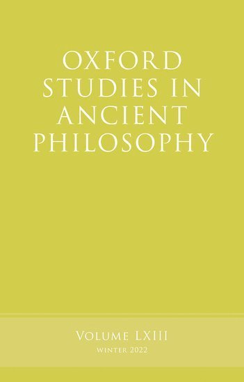 bokomslag Oxford Studies in Ancient Philosophy
