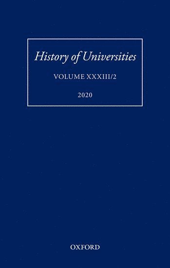 bokomslag History of Universities Volume XXXIII/2