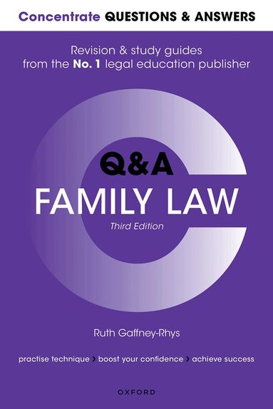Ruth Gaffney-Rhys - Concentrate Questions and Answers Family Law, Häftad