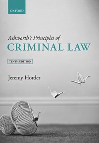 bokomslag Ashworth's Principles of Criminal Law