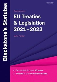 bokomslag Blackstone's EU Treaties & Legislation 2021-2022