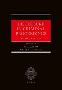 bokomslag Disclosure in Criminal Proceedings