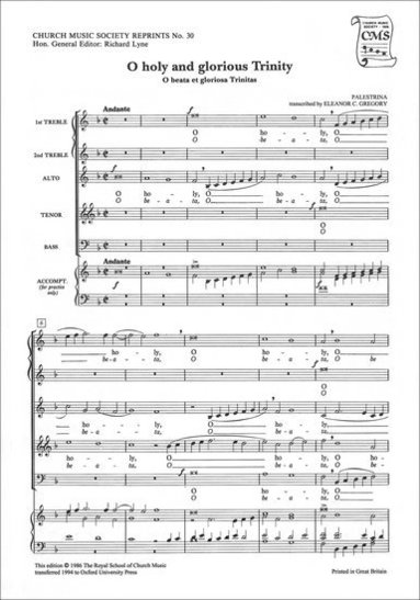 bokomslag O holy and glorious Trinity (O beata et gloriosa Trinitas)