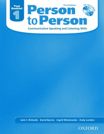 Person to Person Test Booklet 1: Communicative Speaking and Listening Skills [With CD (Audio)]