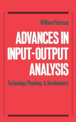 Advances in Input-Output Analysis 1