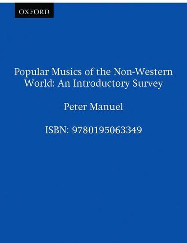 Peter Manuel - Popular Musics of the Non-Western World, Häftad