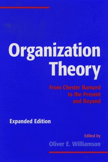 Oliver E. Williamson - Organization Theory, Häftad
