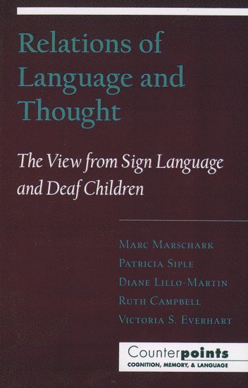 bokomslag Relations of Language and Thought
