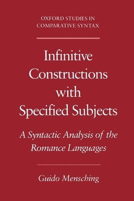 Guido Mensching - Infinitive Constructions with Specified Subjects, Häftad