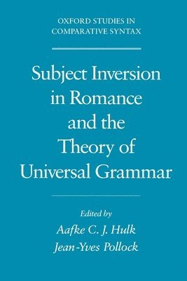 bokomslag Subject Inversion in Romance and the Theory of Universal Grammar