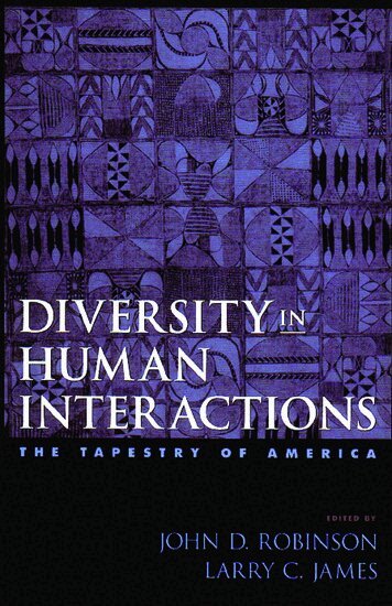 Jean-Claude C. Falmagne, John D. Robinson, Larry C. James - Diversity in Human Interactions, Inbunden