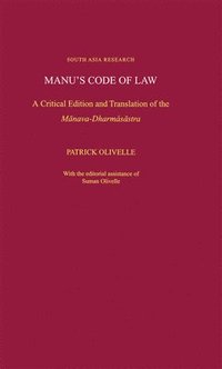 bokomslag Manu's Code of Law