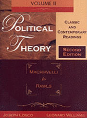 bokomslag Political Theory: Volume II: Machiavelli to Rawls