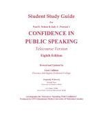 Student Study Guide for Confidence in Public Speaking