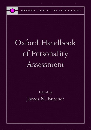 BUTCHER, James N Butcher - Oxford Handbook of Personality Assessment, Inbunden