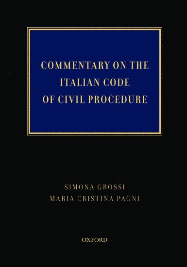 Commentary on the Italian Code of Civil Procedure 1