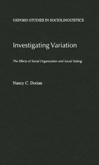 Nancy C Dorian - Investigating Variation, Inbunden