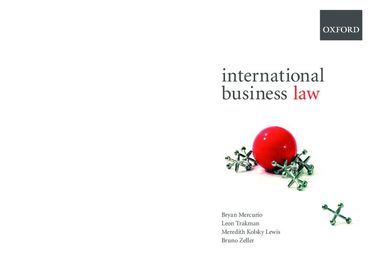 Bryan Mercurio, Leon Trakman, Meredith Kolsky Lewis, Bruno Zeller - International Business Law: International Business Law, Häftad