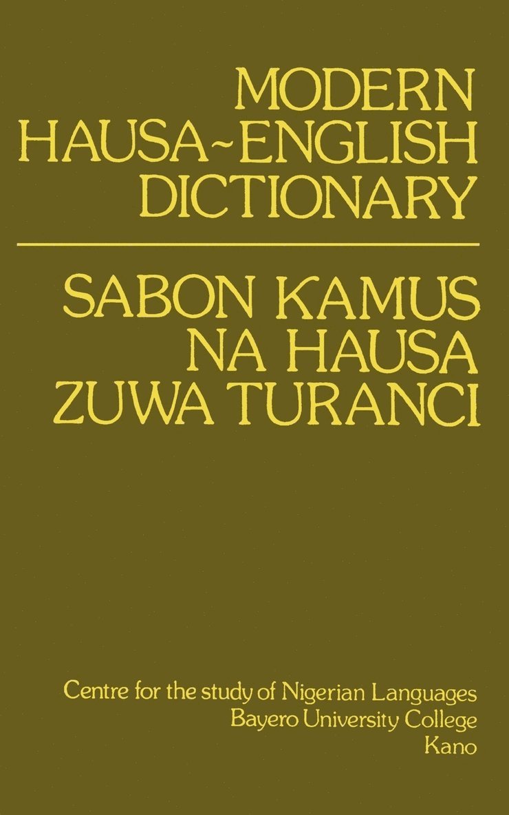 Modern Hausa-English Dictionary 1