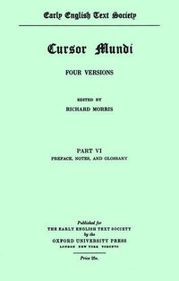bokomslag Cursor Mundi vol VI Preface etc 1892
