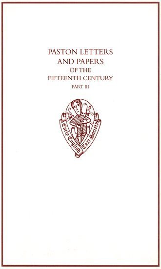 Paston Letters and Papers of the Fifteenth Century 1