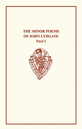 H. N. MacCracken - John Lydgate The Minor Poems, Inbunden