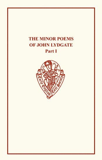John Lydgate The Minor Poems 1