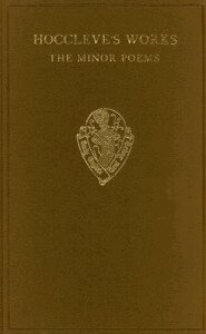 Jerome Mitchell, A I Doyle, F.J. Furnivall, F. J. Furnivall, I. Gollancz - Hoccleve's Works: The Minor Poems, Inbunden