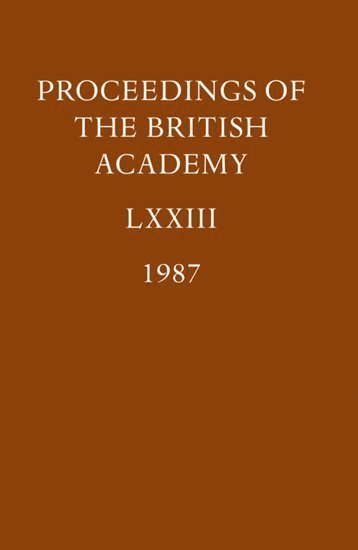 bokomslag Proceedings: Vol. LXXIII (1987)