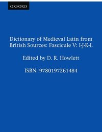 bokomslag Dictionary of Medieval Latin from British Sources: Fascicule V: I-J-K-L