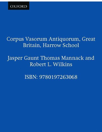 Corpus Vasorum Antiquorum, Great Britain, Harrow School 1