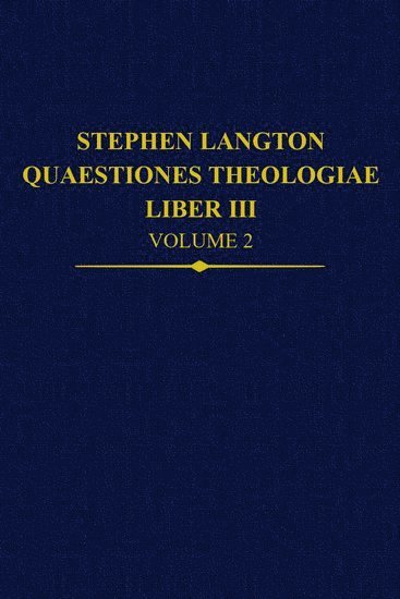 bokomslag Stephen Langton, Quaestiones Theologiae