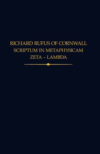 bokomslag Richard Rufus of Cornwall: Scriptum in Metaphysicam Aristotelis II