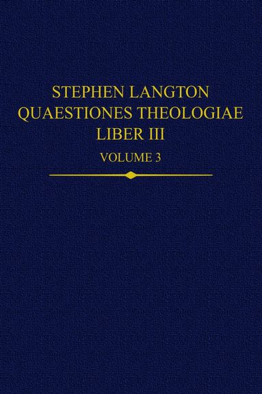 bokomslag Stephen Langton, Quaestiones Theologiae