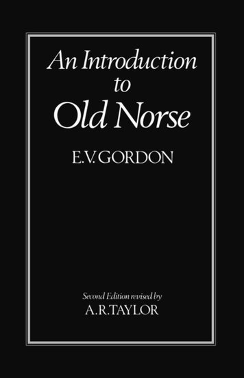 bokomslag An Introduction to Old Norse