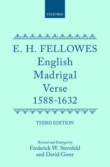 English Madrigal Verse 1588-1632 1