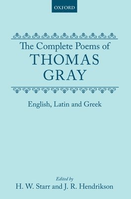 bokomslag The Complete Poems of Thomas Gray