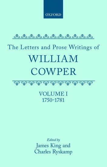 bokomslag The Letters and Prose Writings of William Cowper