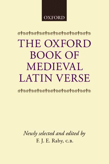 The Oxford Book of Medieval Latin Verse 1
