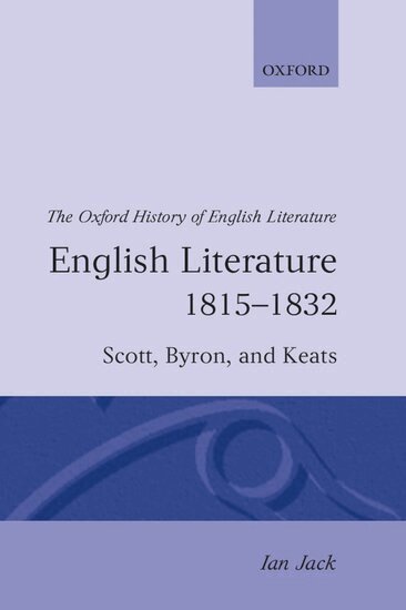 Ian Jack - English Literature 1815-1832, Inbunden