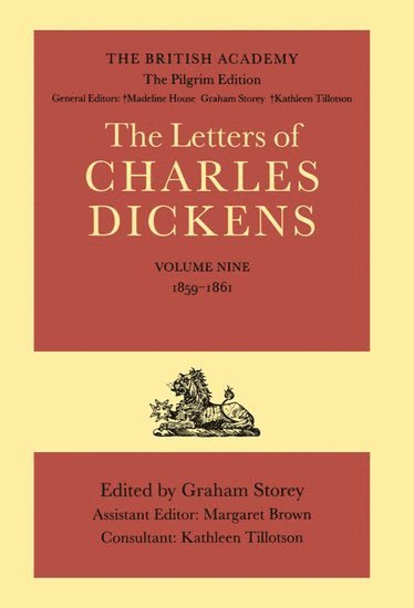 bokomslag The British Academy/The Pilgrim Edition of the Letters of Charles Dickens: Volume 9: 1859-1861