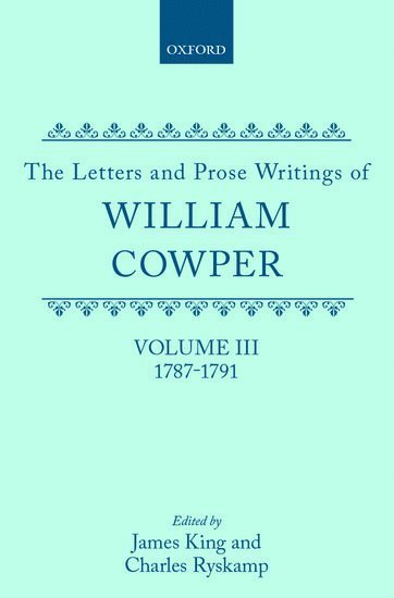 bokomslag The Letters and Prose Writings: III: Letters 1787-1791