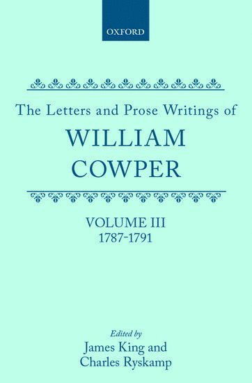 The Letters and Prose Writings: III: Letters 1787-1791 1