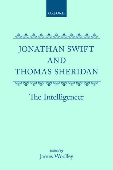 bokomslag Jonathan Swift and Thomas Sheridan: The Intelligencer