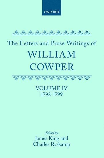 bokomslag The Letters and Prose Writings: IV: Letters 1792-1799