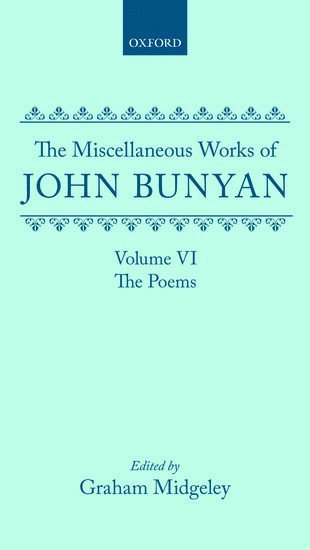 bokomslag The Miscellaneous Works of John Bunyan: Volume VI: The Poems